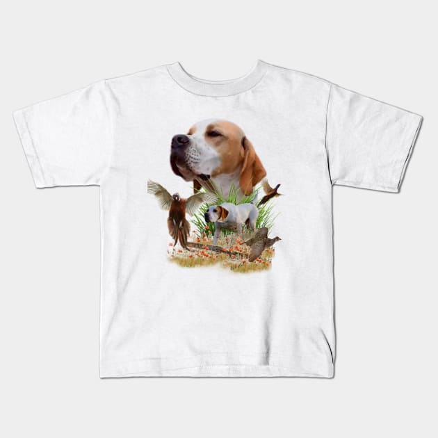 English Pointer Kids T-Shirt by German Wirehaired Pointer 